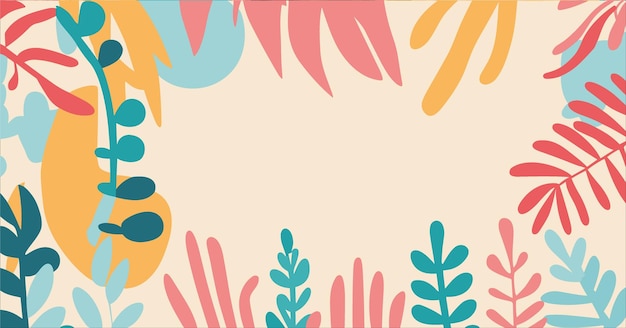 Abstract Autumn backgrounds vector with copy space for text in flat linear style