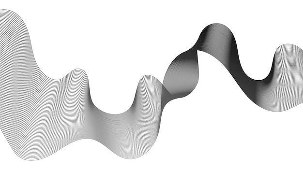 Abstract backdrop with grey wave gradient lines