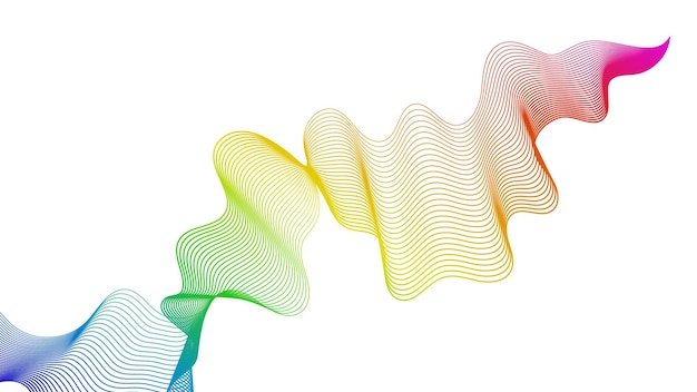 Abstract backdrop with wave gradient lines