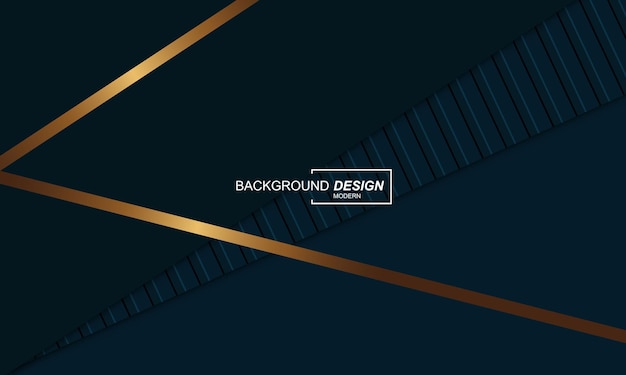 Abstract background blue and golden with lines luxury