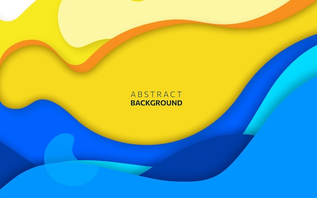 abstract background blue gradation with color yellow modern free vector