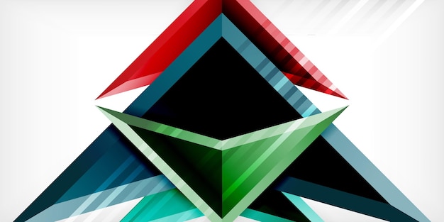 abstract background color triangles and arrows composition vector illustration for wallpaper banner background card book illustration landing page
