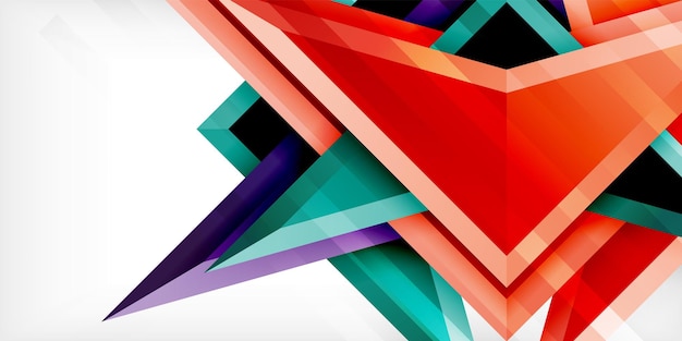Abstract background color triangles and arrows composition Vector Illustration For Wallpaper Banner Background Card Book Illustration landing page