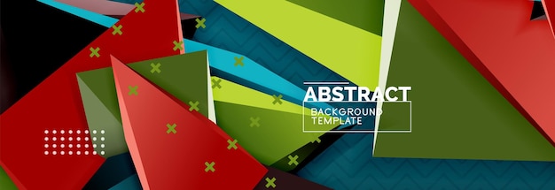 Abstract background colorful minimal abstract triangle composition