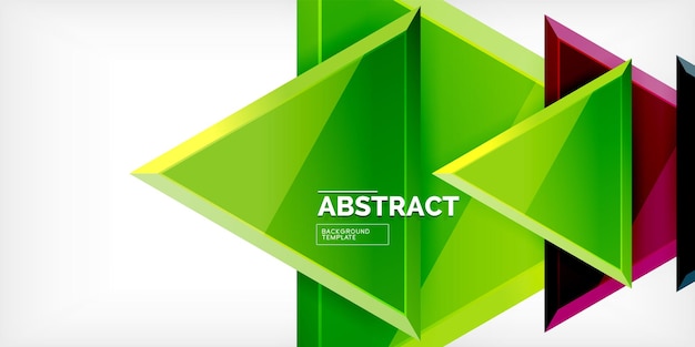 Abstract background colorful triangles with 3d effect Vector Illustration For Wallpaper Banner Background Card Book Illustration landing page