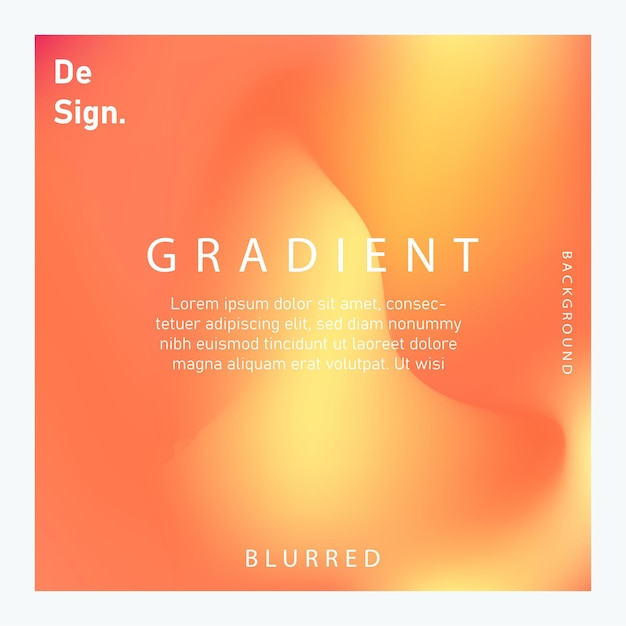 Abstract background design template bright orange gradient color on white