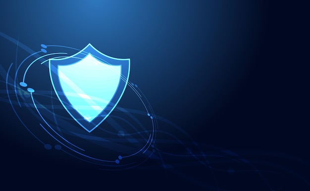 abstract background digital concept cybersecurity shield anti virus malware spy protection cyber
