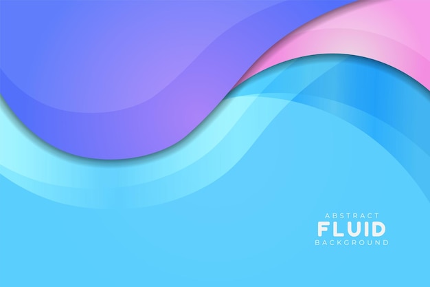 Abstract Background Fluid Colorful Dynamic Shape Overlapped Blue Pink Purple