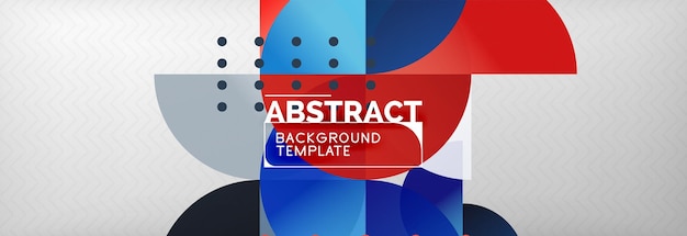 Abstract background geometric composition dynamic circles and round shapes design template
