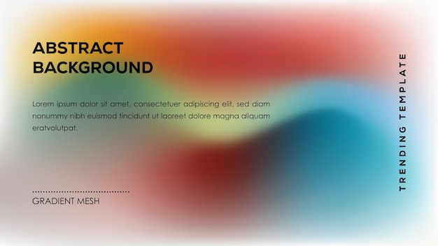 Abstract Background Gradient Mesh Trending Template Design