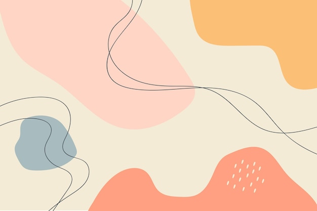 abstract background hand drawing various shapes and doodle objects