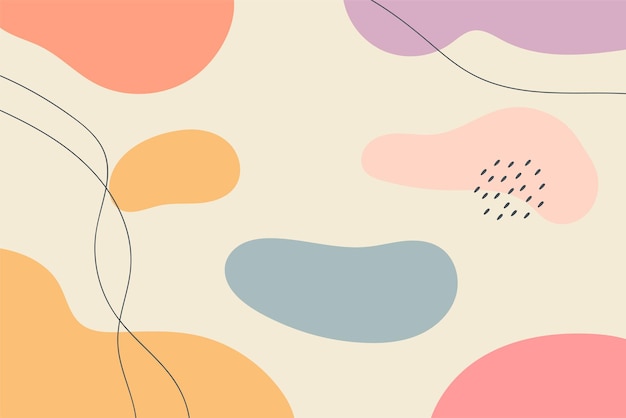 abstract background hand drawing various shapes and doodle objects