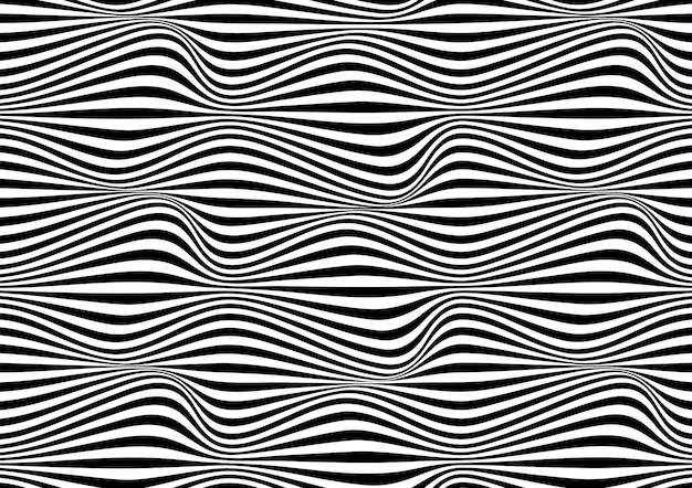 abstract background in black and white with wavy lines pattern
