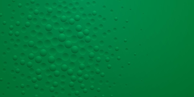 abstract background in green colors with many convex and concave small circles