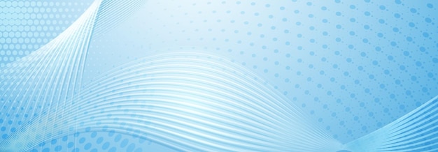 abstract background made of halftone dots and thin curved lines in light blue colors