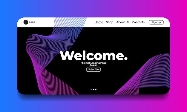 abstract background modern design landing page template for websites or appsvector