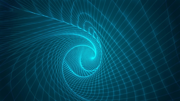 abstract background of bright glowing particles and paths. vector illustration