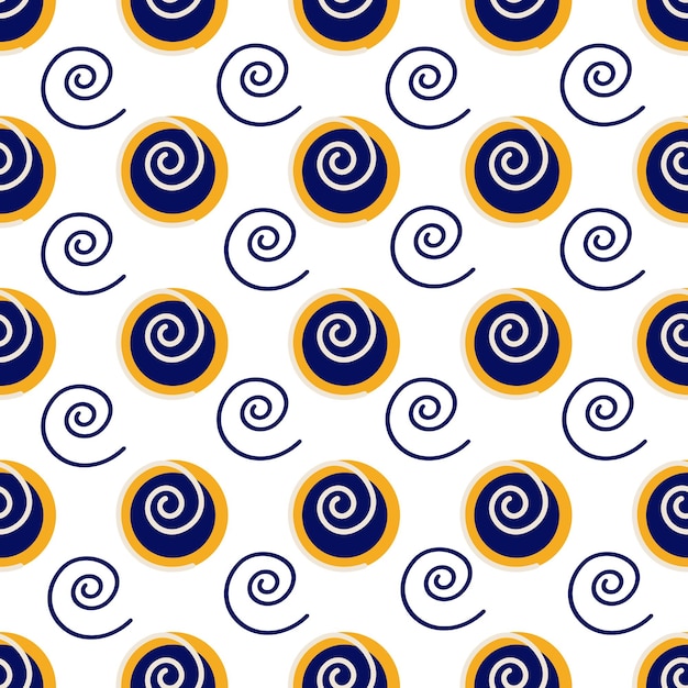 Abstract background of circles and a curl