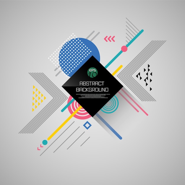 abstract background of geometric pattern in various color