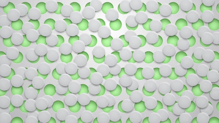 Vektör abstract background of holes and circles with shadows in green and white colors