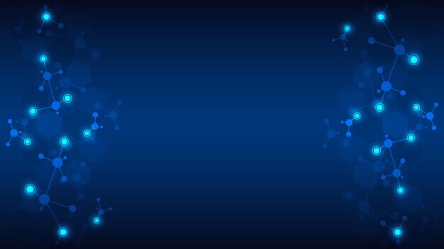 Abstract background of molecular structures Molecules or DNA strand genetic engineering