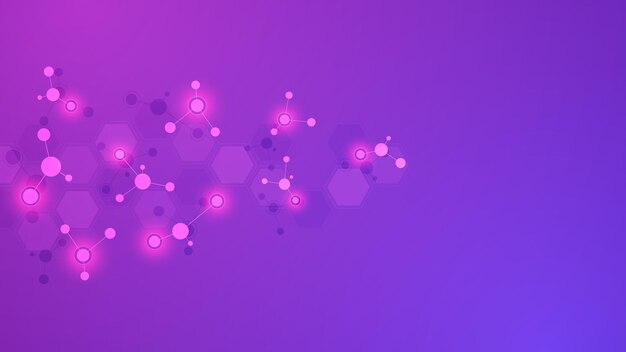 Abstract background of molecular structures.