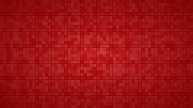 Abstract background of small squares or pixels in red colors