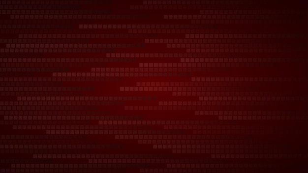 Abstract background of small squares or pixels in shades of dark red colors