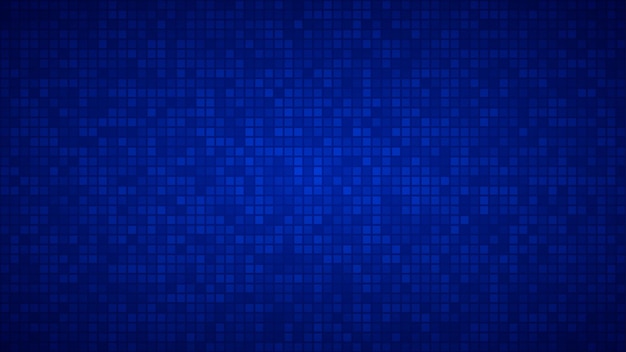Abstract background of very small squares or pixels in blue colors
