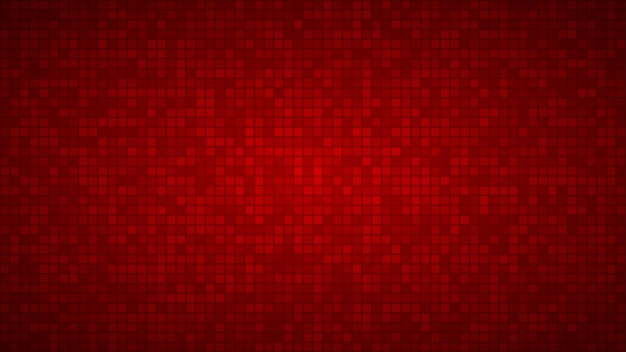 Abstract background of very small squares or pixels in red colors
