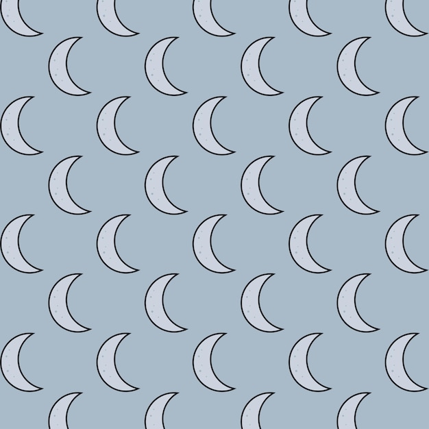 Abstract background pattern with crescent moon creative decoration design