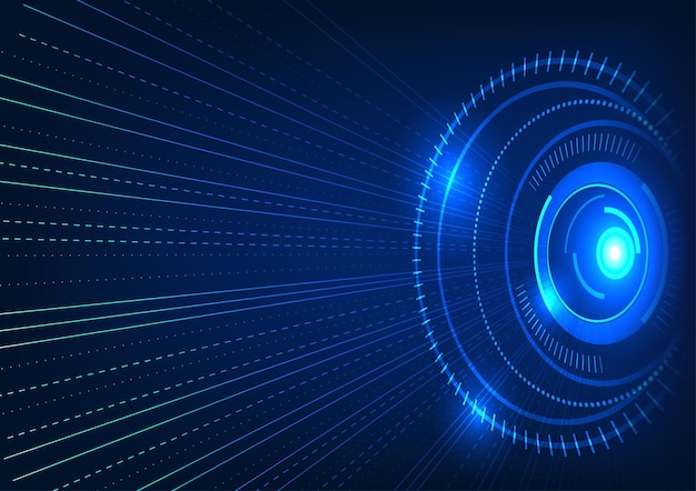 abstract background technology hightech circle with lines running through it represents