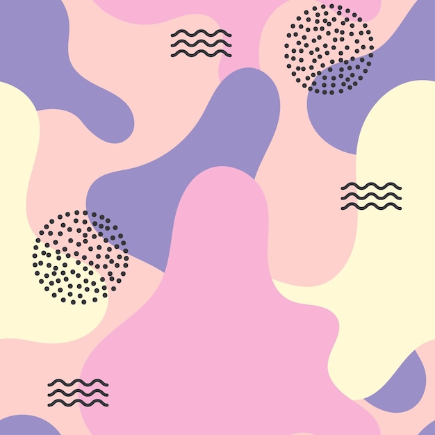 Abstract background texture design, bright poster, banner yellow background, pink and blue stripes and shapes.