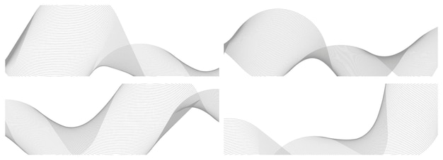 abstract background vector grey set with dynamic waves for business design