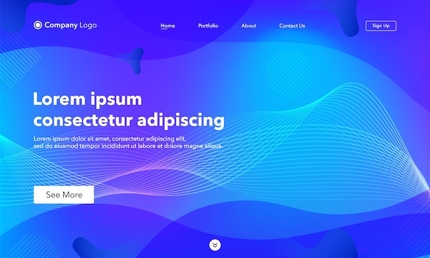 Abstract background website Landing Page.
