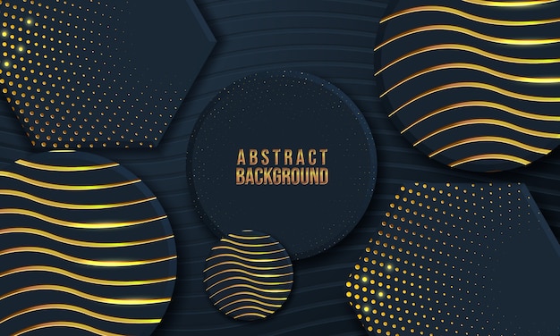abstract background with 3d shape and wave texture