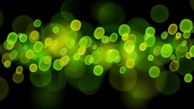 Abstract background with bokeh effects in green colors
