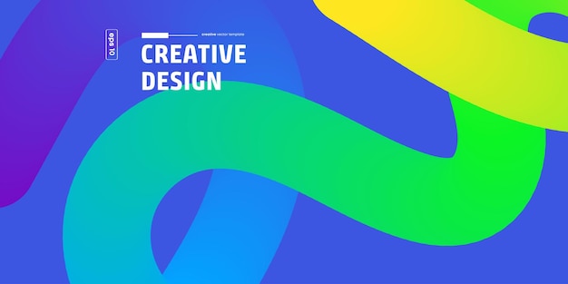 Abstract Background with Color Gradient Line Shapes Abstract fluid Wave Ribbons Vector illustration
