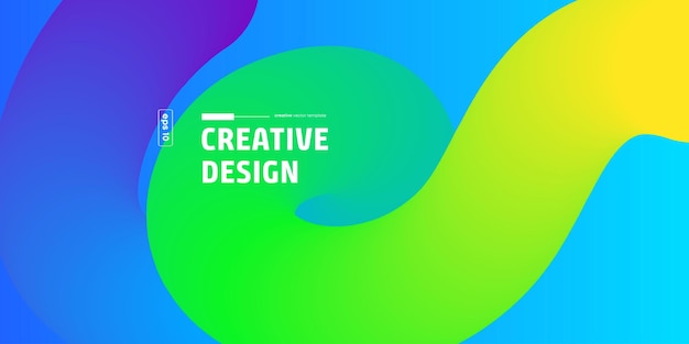 Abstract Background with Color Gradient Line Shapes Abstract fluid Wave Ribbons Vector illustration