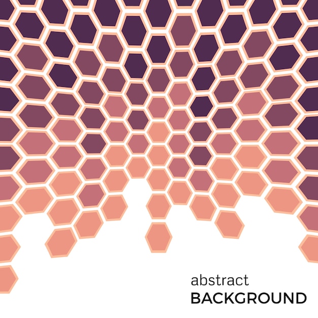 Abstract background with color hexagons elements.  Vector illustration.