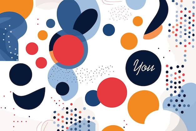 Abstract background with colorful liquid shapes and spots Vector Illustration