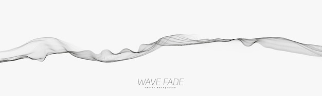 Abstract background with faded line waves. Warped waveform.