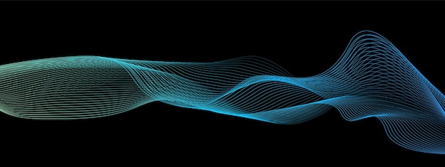 Abstract background with flowing particles Digital future technology concept