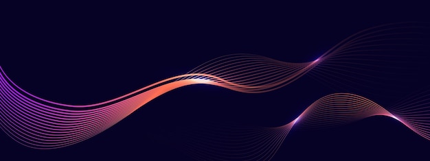 Abstract background with flowing particles