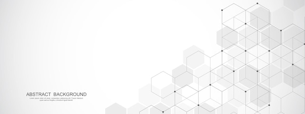 abstract background with geometric shapes and hexagon pattern