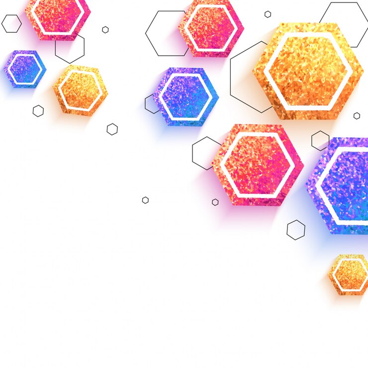 Vektör abstract background with glittering hexagons