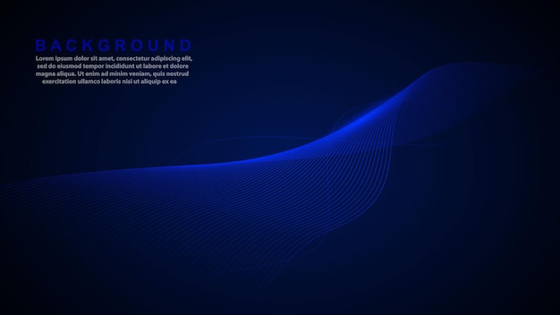 Abstract background with glowing waves Futuristic technology concept Vector illustration
