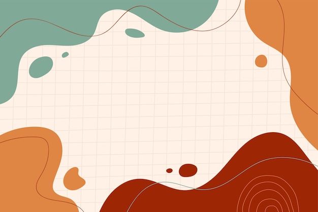 Abstract background with grid line. Hand drawing various shapes and doodle objects