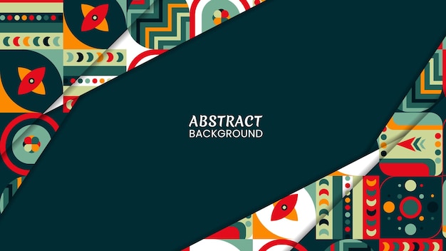Abstract background with grometric multicolor pattern shapes and ornaments