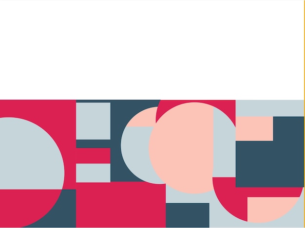 abstract background with half circle square line dot wave geometric textures, memphis style